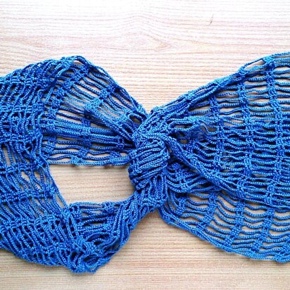 Jeans blue lace scarf