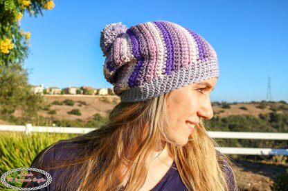 Spiral Slouchy Hat