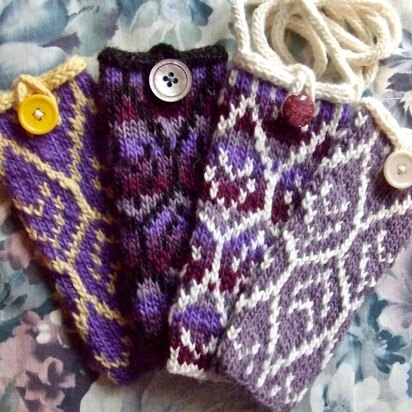Lilacs Cell Phone/Eyeglass Cover - knitting pattern