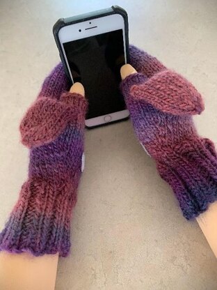 Thumbless Texting Mitts