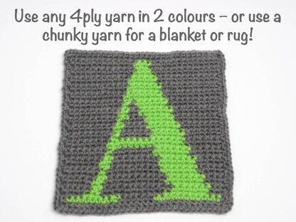 Colourwork alphabet squares