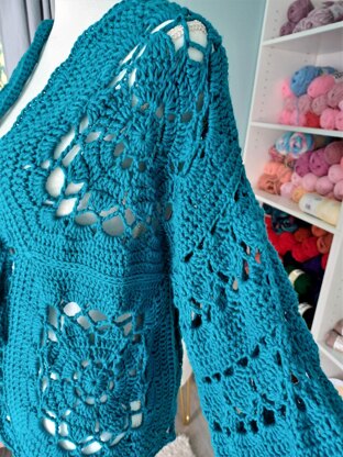 Vintage Garden Crochet Cardigan