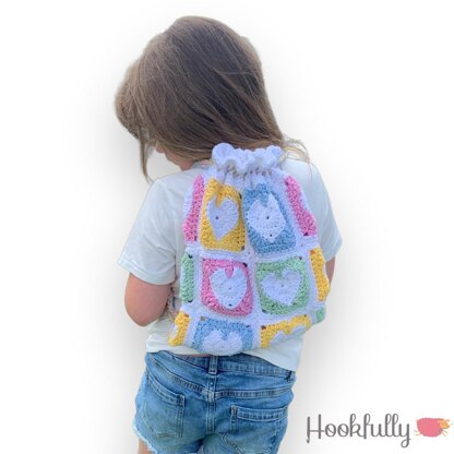 Heart Granny Square Backpack