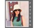 Bucket raffia hat Happy