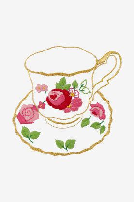 DMC The Romantic Porcelain Cup - PAT1514 - Downloadable PDF