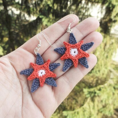 USA star Earrings