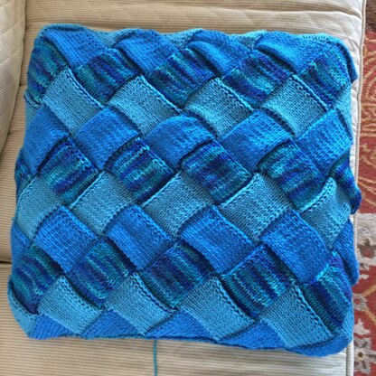 Woven Wonder Cushion in Paintbox Yarns Baby DK - Downloadable PDF