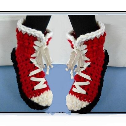 922- Red Crochet Sneakers