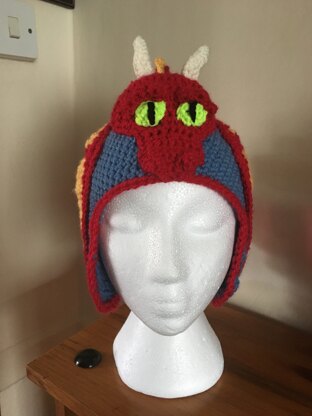 Crochet dragon hat