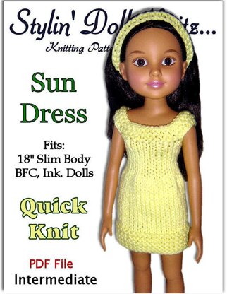 Sun Dress fits 18 inch slim doll, BFC, Inc. Doll