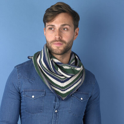 Tie Break Triangle Scarf - Free Knitting Pattern in Paintbox Yarns Cotton DK