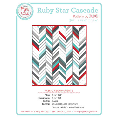 Moda Fabrics Ruby Star Cascade Quilt - Downloadable PDF