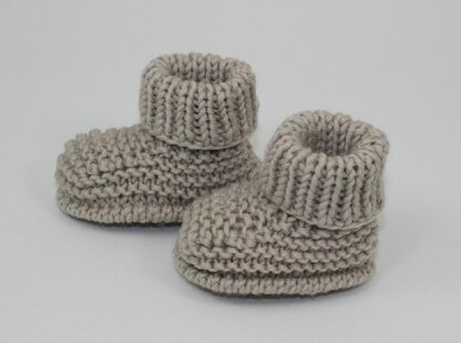 Baby Simple Rib Cuff Booties