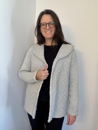 Machine Knit Diamond Lady Cardigan