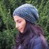 Star stitch slouchy hat with knit look