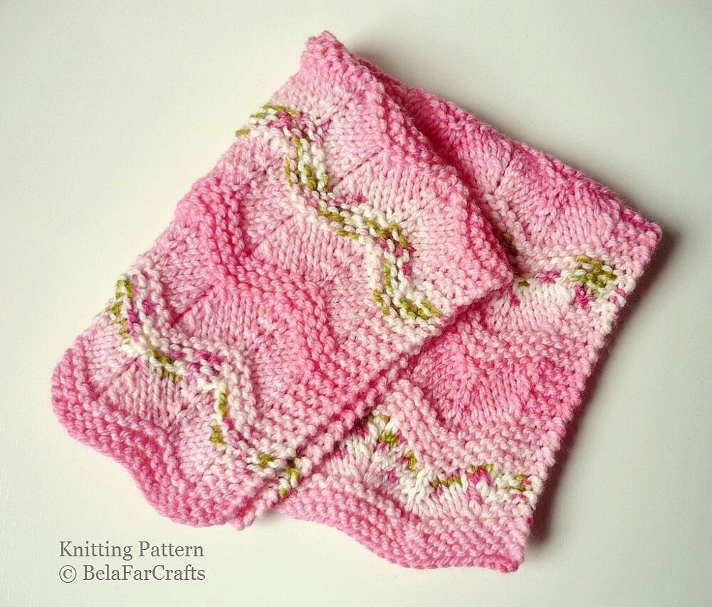 Blossom Lovey Blanket Knitting pattern by BelaFarCrafts