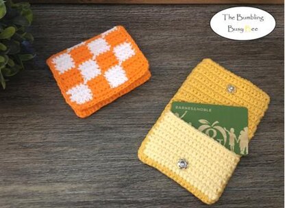 Checkered Card Holder Wallet