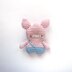 Crochet pig brooch pattern