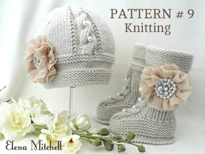 Baby Girl Pattern Knitting Baby Shoes Baby Hat