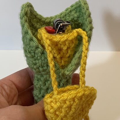 Crochet Corn Holder/Pouch/Bag/Necklace for Lighter/Chapstick