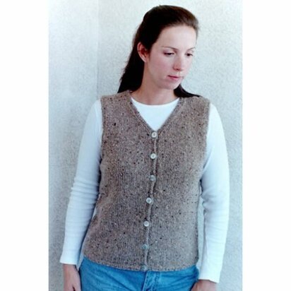 Knitting Pure & Simple 995 Basic Cardigan Vest For Women