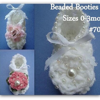 Tiny Beaded Booties