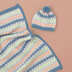 Bobo Bubble Stitch Blanket & Beanie - Free Baby Knitting Pattern in Paintbox Yarns Simply DK