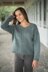 2305 Cable Front V Neck Sweater