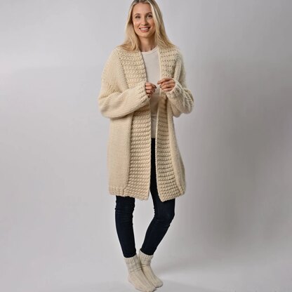 Long Cardigan in Wool Couture Cheeky Chunky - Downloadable PDF