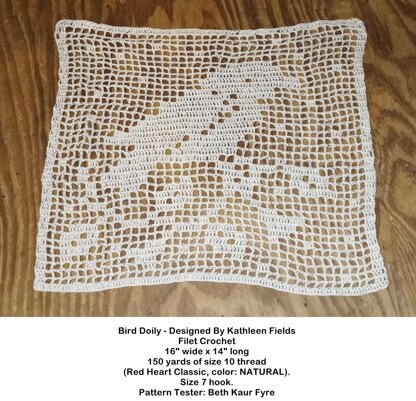 Bird Doily Crochet Pattern