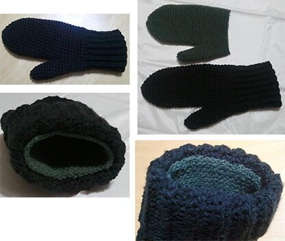 X-LG Men’s Lined Crochet Mittens