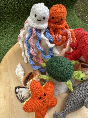Sea creature full collection knitting pattern