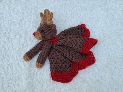 Rudolph The Reindeer Baby Lovey Crochet Pattern