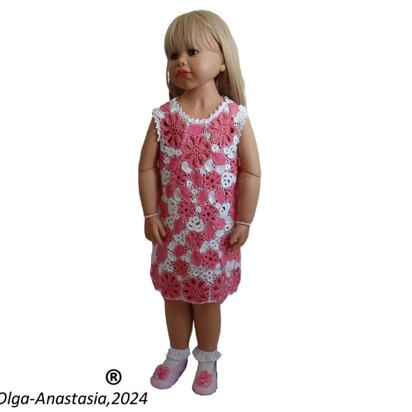 Crochet lace dress for girls