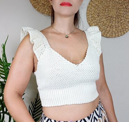 Gardenia Ruffle Top