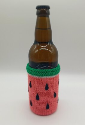 PDF Summer Fruits DK knitting pattern Can Sleeve Koozie/Cosy/Sleeve/Coozie/Cozy Summer Vibes Easy Knitting Pattern Charity Knits Beer Bottle