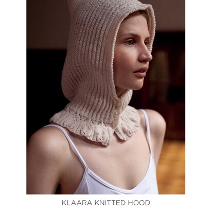 Klaara Knitted Hood in Novita - 0070007 - Downloadable PDF