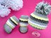 Knit Crochet PATTERN Baby Booties and Hat by Elena Mitchell