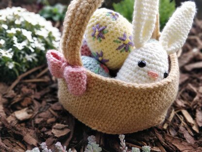 Easter bunny egg basket