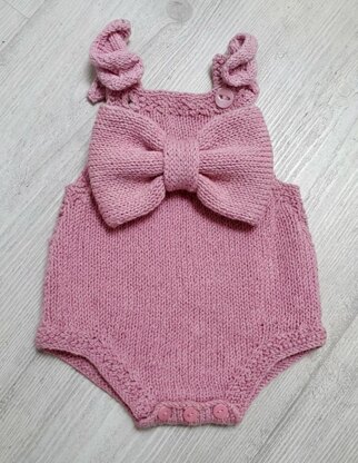 Baby DK Romper, Customisable with Bow, Frills or Bobbles