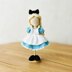 Crochet doll clothes, amigurumi doll outfit, crochet flamingo, Alice in Wonderland, Alice outfit