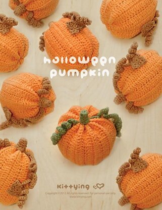 Halloween Pumpkins Amigurumi Crochet Pattern Halloween Pumpkin Plush Toy Pumpkin Pin Cushion Halloween Decoration Costume