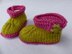 Strickanleitung Babyschuhe / Booties kombiniert mit Häkeln