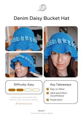 Denim Daisy Bucket Hat