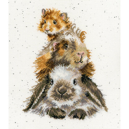 Bothy Threads Piggy In The Middle Cross Stitch Kit - 26 x 30cm
