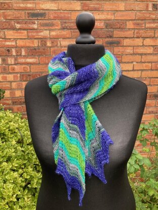 Bargello Aurora Wrap, Cowl & Scarf