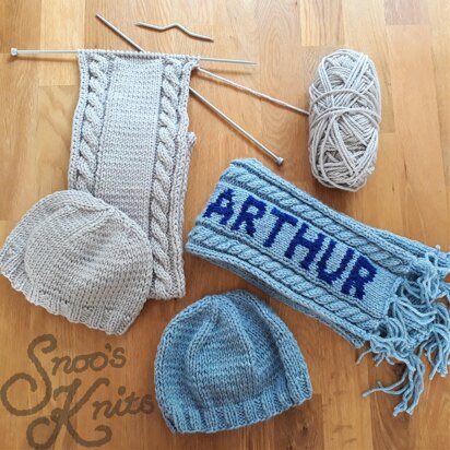 Free Name Hat and Scarf Pattern Snoo's Knits