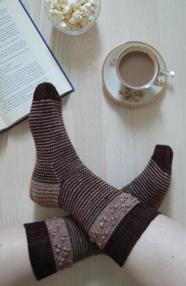 Popcorn coffee socks