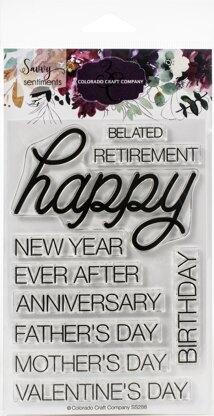 Colorado Craft Company Clear Stamps 4"X6" - Happy Occasions-Savvy Sentiments