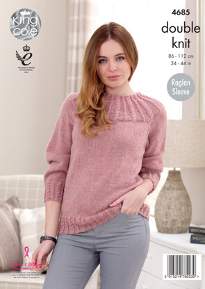 Cardigan & Sweater in King Cole Panache - 4685 - Leaflet